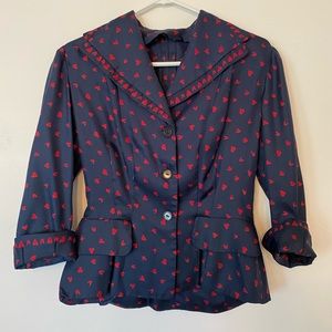 Vintage Silk Sleeveless Dress w/ Jacket (late 40s)